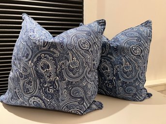 Pair Decorative Pillows From Barclay Butera Los Angeles, Upgraded Down Insert