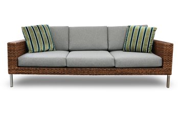 WALTERS WICKER - HELVA SOFA WITH ABACA ROPE With Cushions