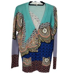 ETRO Milano Long Cardigan Sweater Size 42
