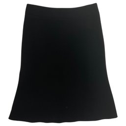 Armani Collezioni Black Skirt With Back Pleats Size 6