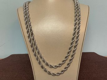 Silver-tone Rope Necklace