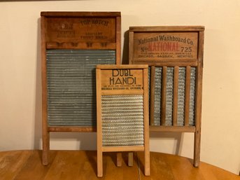 Three Vintage Washboards