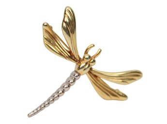 14k Gold Dragonfly Brooch