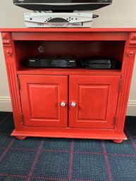 Red Entertainment Cabinet