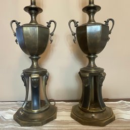 Pair Of MCM Westwood Ind. Brass Table Lamps