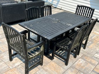 Teak Patio Table And Chairs For Restoration