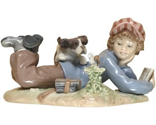 Lladro Porcelain 'study Buddies' Figurine