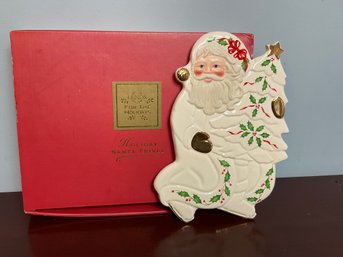 Lenox Holiday Santa Trivet New In Box