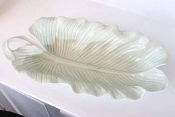 Ceramic Leaf Shaped Serving Dish