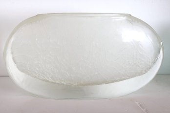 Frosted Glass Oblong Vase