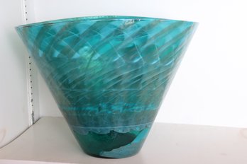 Crate & Barrel Emerald Murano Vase