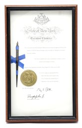 Ny Senate Bill With Pen Used By  George Pataki