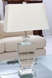 Restoration Hardware Glass Urn Form Table Lamp With Shade