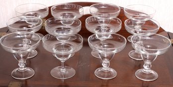 Set Of 12 Short Ball Stem Margarita Glasses