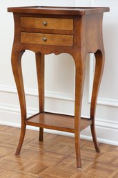 Walnut Two Tier Cordial Side Table