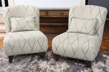 Pair Of Custom Upholstered Accent Chairs