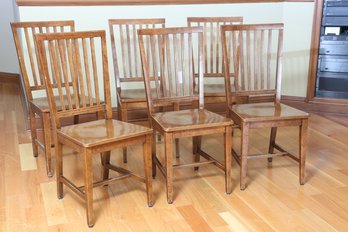 Set Of 6 Wooden Chairs Made In Italy (For Restoration)