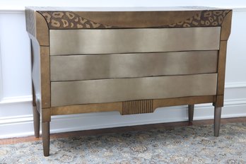 Contemporary Silver & Gold Chest Of Drawers