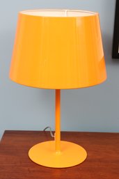 Land Of Nod Orange Metal Table Lamp