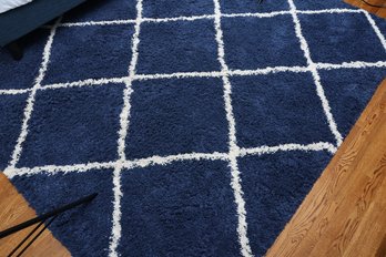 Safavieh Hudson Shag Blue & White Rug