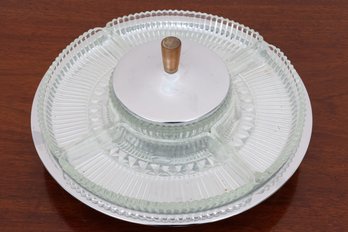 Mid Century Crystal Lazy Susan