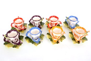 Flower Petal Tea Cups And Saucers