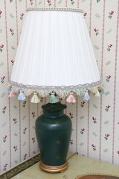 Frilled Shade Green Lamp