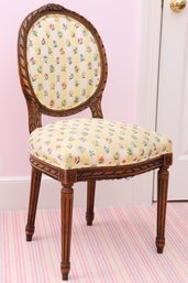 Yellow Floral Side Chair