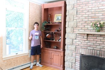 Custom Four-Shelf Bookshelves With Bottom Cabinet Doors (2 Of 2)