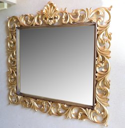 Large Regency-Style Ornate Gold Wall Mirror