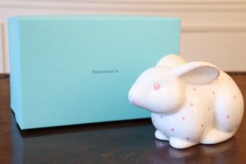 Tiffany & Co. Hand-Painted Bunny Bank With Original Box