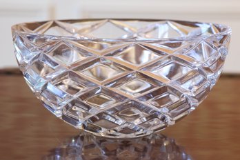 Tiffany & Co. Crystal Glass Bowl With Diamond Pattern