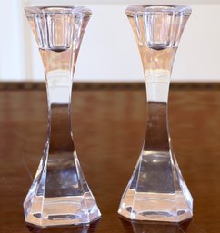 Villeroy & Boch Lead Crystal Tapered Candle Holders