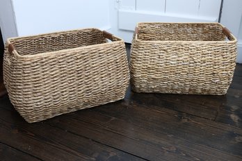 Two Large Wicker Baskets