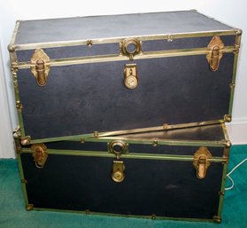 Two Black College Trunks