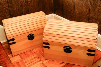 Two Pair Of Wooden Chest