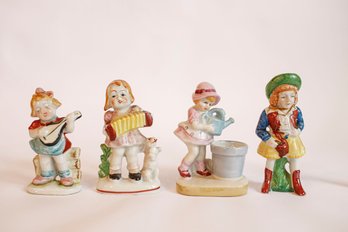 Vintage 4 Porcelain Figures From Occupied Japan