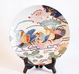 Hand-painted Macau Mandarin Doves Plate