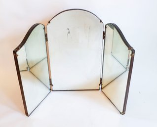 Vintage Folding Vanity Standing Mirror