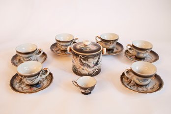 Hand-painted Dragon Tea Set