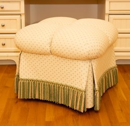 Custom Covered Frilled Ottoman