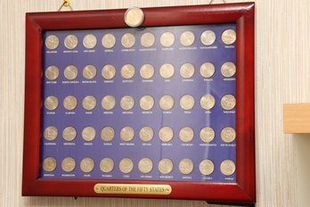 Framed US Quarters Of The 50 States Collection