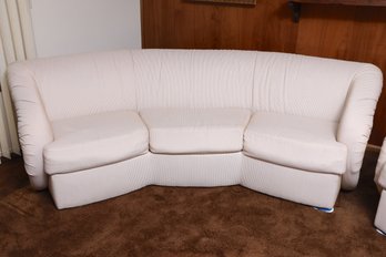 Postmodern Sculpted White Sofa By Carsons