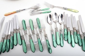 Green Pearl Laure Japy Paris Flatware Set