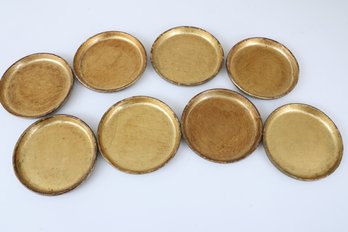 Antique Gold Brushed Coaster Set