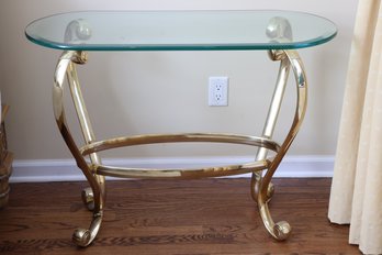 Brass And Glass Table