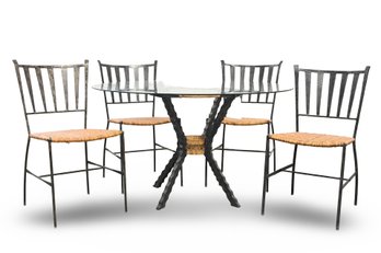 Round Table 2 Side 2 Arm Chairs
