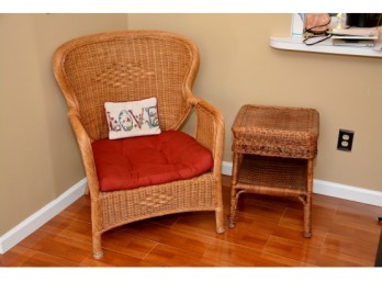 Wicker Chair And Table