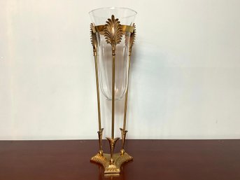Vintage Neoclassical Brass Vase