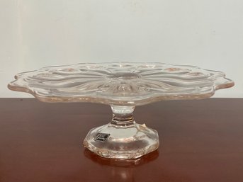 Imperial Lenox Glass Pedestal Cake Plate NEW